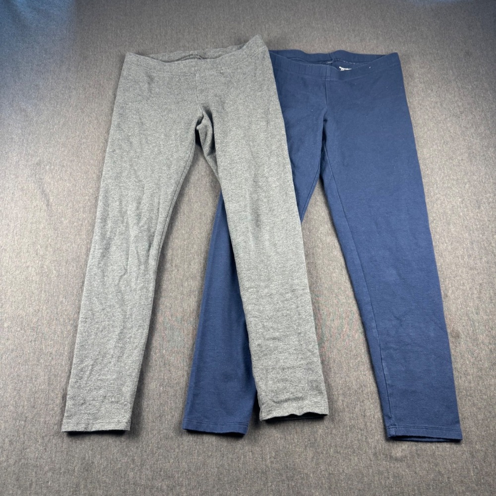 Member's Mark Girls Favorite Leggings 2 Pack Grey Navy Blue‎ Size M 7/8